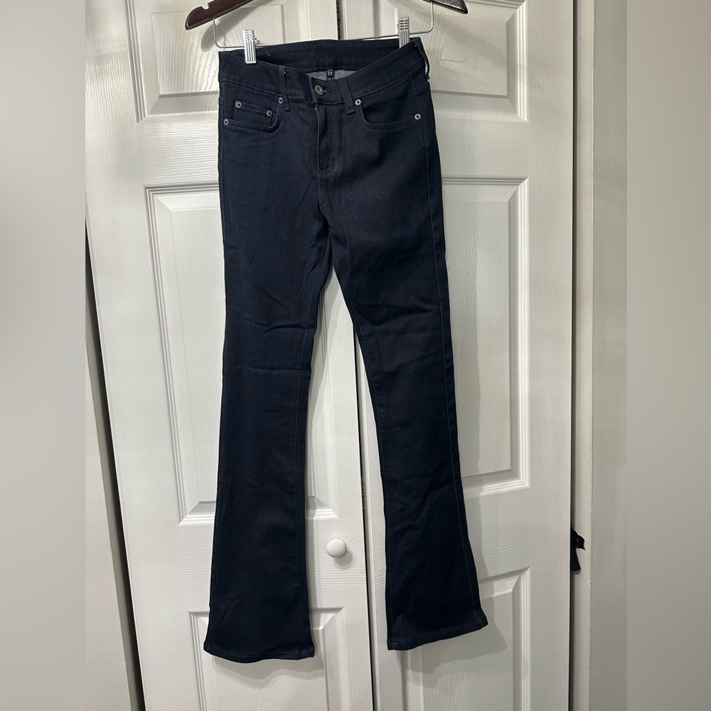 CARMAR Mid rise flare dark denim jeans